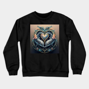 Dolphin Hearts Of Love 10 Crewneck Sweatshirt